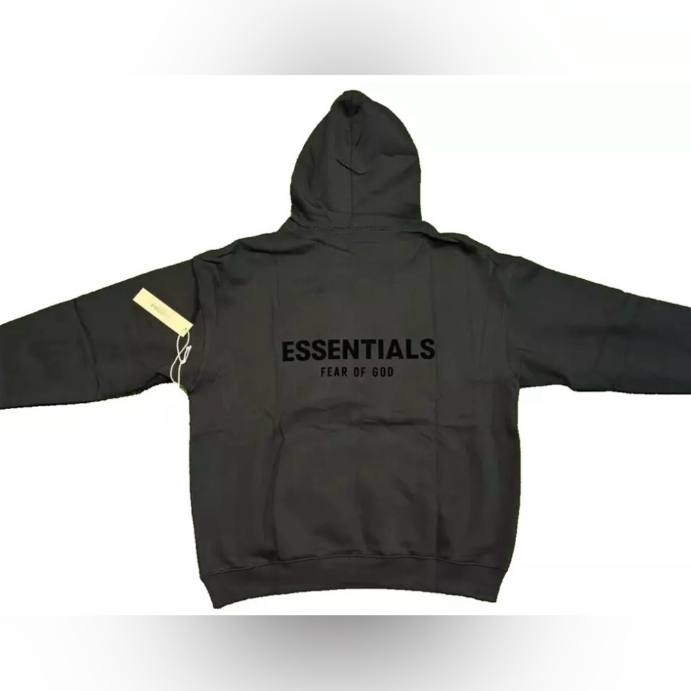 Fear Of God Essentials Hoodie BLACK Size L FOG NWT SS2022